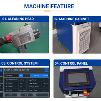 TH-FLC500S haute vitesse à faible coût Module unique Mopa Laser nettoyant Laser à impulsions Machine de nettoyage peinture huile rouille revêtement enlèvement