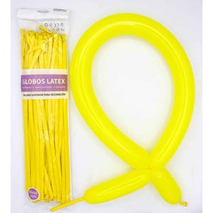 Globos de Látex 260 Amarillos Paquete de 50 Unidades Para Decoración - Product Image 3