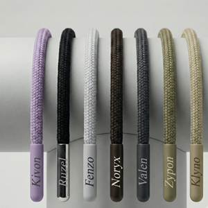 Cordon rond imperméable avec logo personnalisé |   Cordon tressé 100% polyester pour vêtements, chaussures et sacs avec embouts (OEM/Vente en gros) - Product Image 5