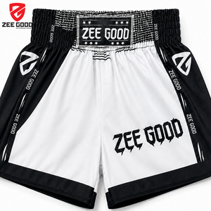 กางเกงมวยไทย MMA สำหรับฝึกซ้อม ยูนิเซ็กซ์  โลโก้ด้านหน้า ผ้าโพลีเอสเตอร์ 100% 180 กรัม ระบายอากาศได้ดี  ชุดฝึกศิลปะการต่อสู้แบบดิจิทัล - Product Image 2