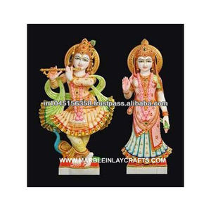Statue en marbre, Statue de seigneur Krishna et Radha - Product Image 1