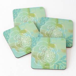 Authentic Acacia Wood Coasters Set for Drink Wood Coasters with Cork for Coffee Tea Trendy Product for Table Decoration - Product Image 3