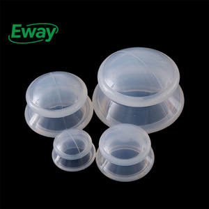 Grosir cangkir silikon bening antipenuaan cangkir silikon Set cangkir pijat tubuh vakum terapi pijat bekam silikon - Product Image 1