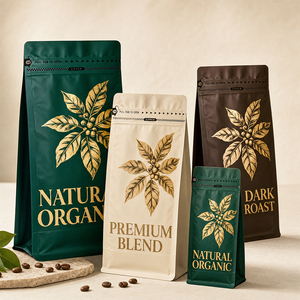 Bolsa de Plástico Multicapa con Cierre de Cremallera de 8 Lados, Impresa Personalizada al por Mayor, para Granos de Café con Válvula Hermética - Product Image 2