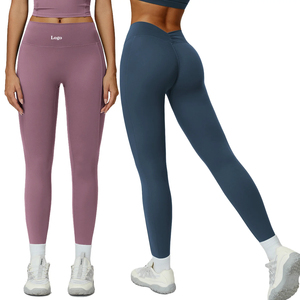 New Design Brushed Yoga <b>Pants</b> High-Waisted Pleated Leggings for Women Outdoor Running & Fitness Wear - Product Image 1