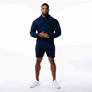 Sweat à capuche pour hommes surdimensionné personnalisé 300 g/m² poids lourd 85% coton 15% polyester teint uni avec pour logo imprimé bouffant pour l'hiver - Product Image 2