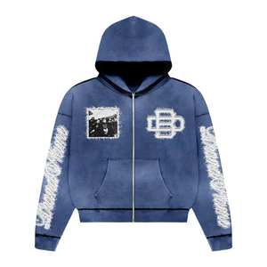 Custom <b>Black</b> Oversized Track Suit for Men Heavy Weight 100% Cotton Sports Gym Hoodie Baggy <b>Trouser</b> Stripes Plus Size for Winter - Product Image 5