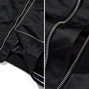 Veste de survêtement en satin pour homme 2025, logo personnalisé en couleur, col montant, style streetwear, veste universitaire pour homme, vente chaude - Product Image 6