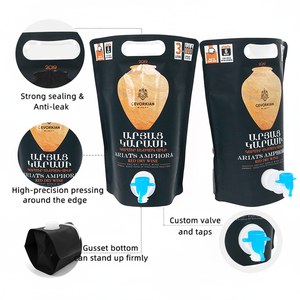 Bolsa de Grado Alimenticio de 3L con Válvula e Impresión en Huecograbado para Envasado de Bebidas (Vino, Vodka, Cerveza, Licor, Ginebra, Ron, Absinto) - Product Image 6