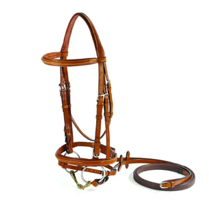 Brida de Cuero Ecuestre Profesional de Alta Calidad y Durabilidad para Exteriores, Ajustable, con Riendas, Personalización Aceptada, ARMANDIOUS - Product Image 4