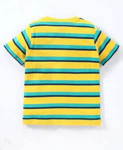 T-shirt pour enfants en coton biologique 100% Style décontracté doux et élégant avec logo à manches courtes pour garçons pour les saisons d'été et d'hiver - Product Image 5