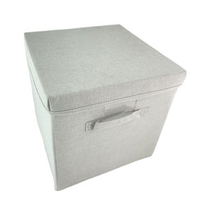 <b>Boxes</b> Fabric <b>Storage</b> Baskets With Rope Handles for Cupboards <b>Shelves</b> Wardrobe Clothes Collapsible Large Fabric <b>Storage</b> Cube - Product Image 6