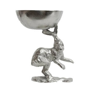 Impecable diseñador moderno hecho a mano latón caramelo servidor Mesa conejito tazón Pascua decoración declaración pieza ambiente estilo de vida - Product Image 4