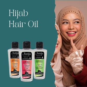 Natifa Hijab Hair Oil_Mengawal rambut rosak_Reparación y daño del cabello (mujeres musulmanas) - Product Image 2