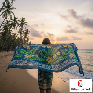 Elegant Polyester Sarong Pareo Ladies Beach Wrap Lightweight Summer Cover Up for <b>Holiday</b> Travel and Pool - Product Image 2