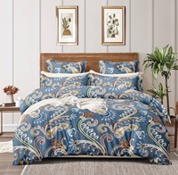 Ensemble de Literie Luxe Imprimé Housse de Couette et Drap-Housse Tendance 100% Coton Taille King à Prix d'Usine Fabriqué en Inde