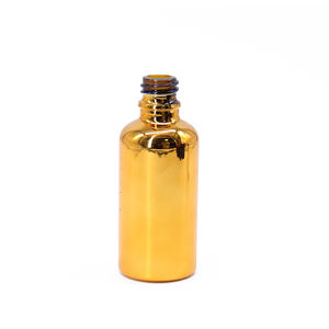 Flacon compte-gouttes rond à épaule plate en verre pour sérum, 5 ml, 15 ml, 30 ml, 40 ml, 50 ml, jaune, avec vaporisateur - Product Image 3