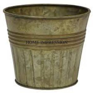 Jardinière en métal galvanisé artisanal pour pots de fleurs et jardinières décoratifs faits à la main de grande taille pour l'intérieur et l'extérieur - Product Image 2