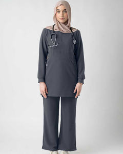 Ensembles d'uniformes d'allaitement pour femmes hommes ensemble de gommages uniformes d'infirmière pour hôpital médecin haut et pantalon avec plusieurs poches - Product Image 4