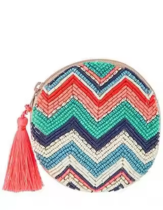 Bolsa elegante para monedas con cuentas de semillas bordadas, bolsa de mano personalizada de MD HANDICRAFTS - Product Image 5