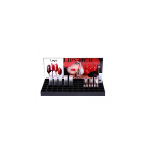 Estante de exhibición de mostrador de brillo de labios cuadrado negro, organizador cosmético de lápiz <span class=keywords><strong>labial</strong></span> <span class=keywords><strong>Mac</strong></span>, soporte de publicidad de lápiz <span class=keywords><strong>labial</strong></span> Lucite personalizado - Product Image 1
