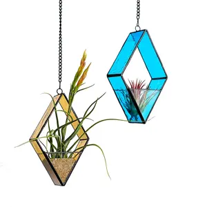 Multi Functional Hanging Glass Terrarium Custom Shape Vase Container Decorative Glass Terrarium Indoor Decoration
