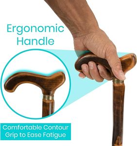 Bâton de marche en bois Derby unisexe pour hommes et femmes autoportant cadeau de nouveauté pour adultes - Product Image 3