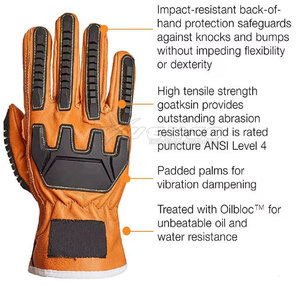 OEM Service Reasonable Price Latest Style Impact Gloves High Quality Custom Design Leather Adjustable <b>Wristlet</b> Breathable - Product Image 5