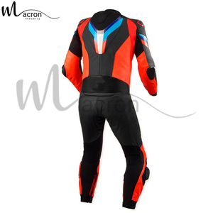 ชุดมอเตอร์ไซด์หนังแท้สำหรับผู้ชายชุดเสื้อแจ็กเก็ตหนังและกางเกง - Product Image 2