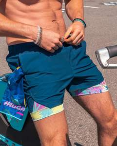 กางเกงขาสั้นตาข่ายสำหรับเล่นกีฬาออกกำลังกายฟิตเนสยิมวิ่งออกกำลังกายกระเป๋าใส่โทรศัพท์สไตล์สปอร์ตออกแบบได้ตามต้องการ - Product Image 2