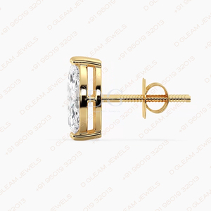 Boucles d'oreilles tendance en moissanite marquise à quatre griffes, forme flèche, en argent plaqué rhodium, 2 carats, cadeau de fiançailles et de mariage - Product Image 5