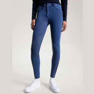 Culotte d'équitation pour femme en denim personnalisable vente en gros de vêtements équestres culotte de sport à poignée intégrale - Product Image 1