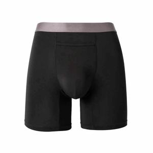Ropa interior de algodón para hombre, transpirable, de marca personalizada, gris, negro, ligero, de pierna larga, Calzoncillos Bóxer masculinos - Product Image 2