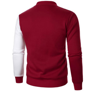 Proveedor OEM logotipo personalizado Unisex Stand Collar lienzo frontal Color bloque diseño transpirable estilo Vintage Varsity chaqueta - Product Image 3