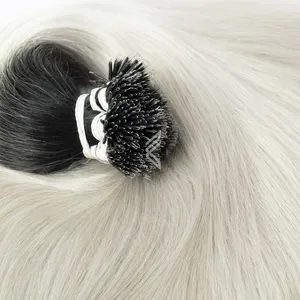 Premium negro sobre blanco Rubio Ombre Nano anillo de calidad del cabello proveedor de cabello de Vietnam