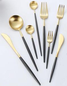 Juego de cubiertos de acero inoxidable para boda, set de cubertería de la mejor calidad con mango único, de lujo, real, para restaurante y hogar - Product Image 5