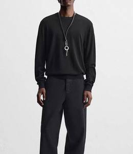 Pull en tricot à logo personnalisable pour hommes pour l'automne et l'hiver Nouveau produit ODM de couleur unie avec technologie de broderie - Product Image 4