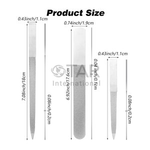 Juego de Limas de Uñas Diamond Deb, Limas de Uñas de Metal y Zafiro, Acero Inoxidable, Delgadas, Duraderas, de Doble Cara, Kit de Manicura y Pedicura - Product Image 2