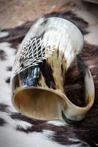 Taza de Cuerno de Alta Calidad Hecha a Mano, Estilo Animal, Artesanía Duradera para Amantes de la Herencia - Product Image 6