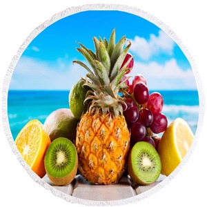 Toalla de Playa Personalizable de Algodón de 350 GSM con Estampado Digital Floral Estilo Tropical para Gimnasio, Piscina y Viajes en Verano - Product Image 6