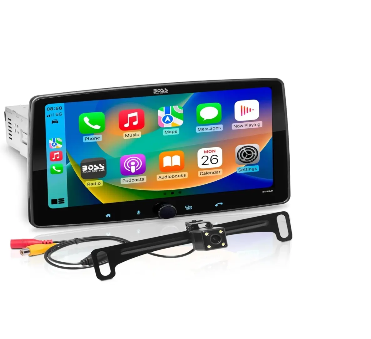 Новая автомобильная стереосистема BCPA9RC, аудиосистема 9 дюймов, один Din сенсорный экран, Apple CarPlay, андроид, авто, Bluetooth, резервная камера