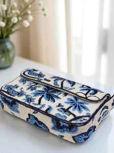 Sac à perles multicolores avec poignée, sac à main, sac à main décontracté, artisanat indien, fait à la main, sac baguette, - Product Image 2