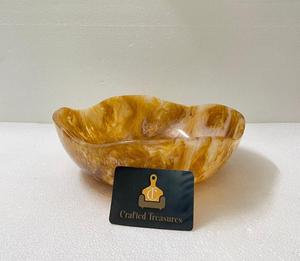 Bol de service à salade en résine tourbillon brun onyx bol de service décoratif pour la maison vaisselle personnalisée bol d'ustensiles de cuisine au meilleur prix - Product Image 3