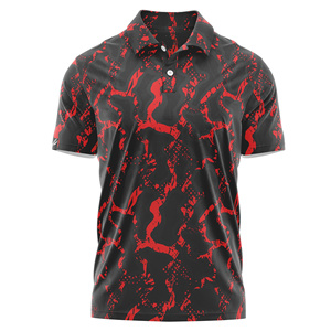 Camisa de Golf de Manga Corta para Hombre, de Lujo y Calidad, con Logotipo Bordado en 3D, Tela Jersey de Spandex/Poliéster Sólida, Antiarrugas, Corte Regular - Product Image 1