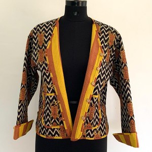 Magnifique veste matelassée imprimé tigre d'hiver pour femmes fait à la main réversible 100% coton léger nouveau Style décontracté pour - Product Image 6