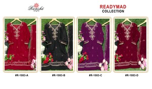 Traje de Pakistán ready made de diseñador de bordado Georgette floreciente de aspecto elegante de proveedor indio a precio a granel - Product Image 6