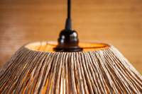 Nouvelle suspension minimaliste européenne en jute, style traditionnel français, taille personnalisée, pour salon et hôtel.