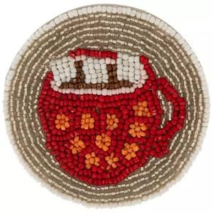 Posavasos de cuentas de vidrio decorativas redondas Vintage, diseño de árbol de Navidad para granja, cocina, hogar, mesa de Hotel para bodas y fiestas - Product Image 5