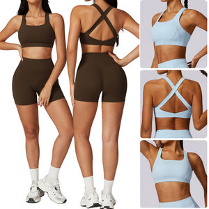 Soutien-gorge de sport avec logo personnalisé pour femmes, vêtements de sport, yoga, dos croisé, évacuation de l'humidité, vêtements de sport, soutien-gorge d'athlétisme pour femmes - Product Image 1