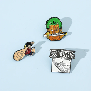3 broches originales et créatives, personnages d'anime Luffy Zoro, épingles en émail, sac à dos, vêtements, bijoux, badges en métal, accessoires, cadeau - Product Image 3